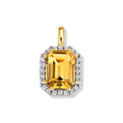Pendentif Citrine et Diamants