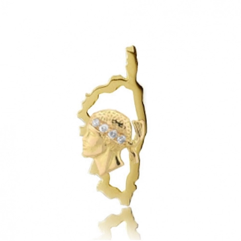 Pendentif Corse tte de Maure sertie de diamants