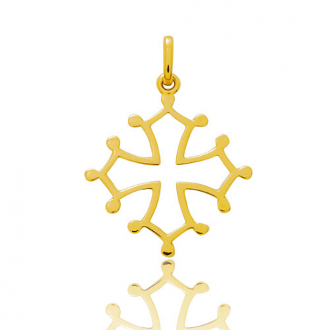 Pendentif croix catalane en or jaune