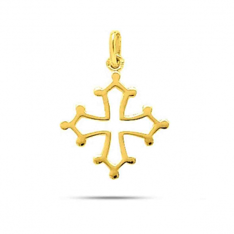 Pendentif croix occitane en or jaune