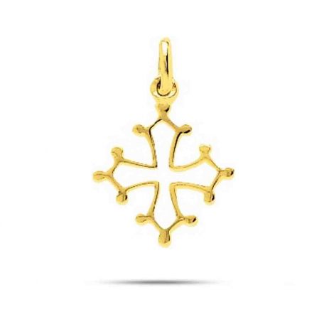 Pendentif croix occitane en or jaune