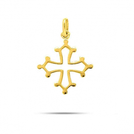 Pendentif croix occitane en or jaune