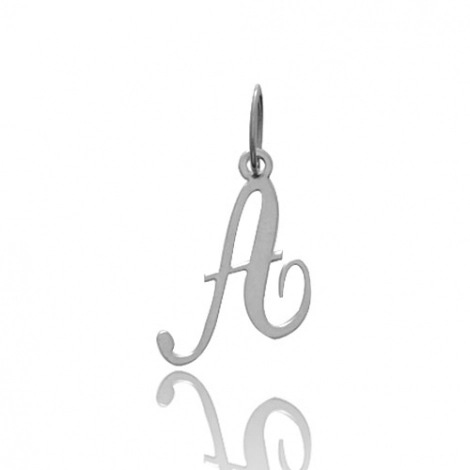 Pendentif or Blanc Initiale A