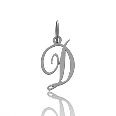 Pendentif or Blanc Initiale D