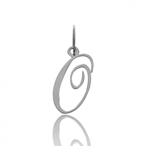 Pendentif or Blanc Initiale O