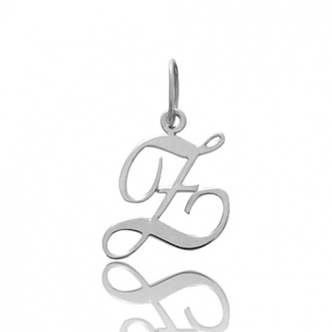 Pendentif or Blanc Initiale Z