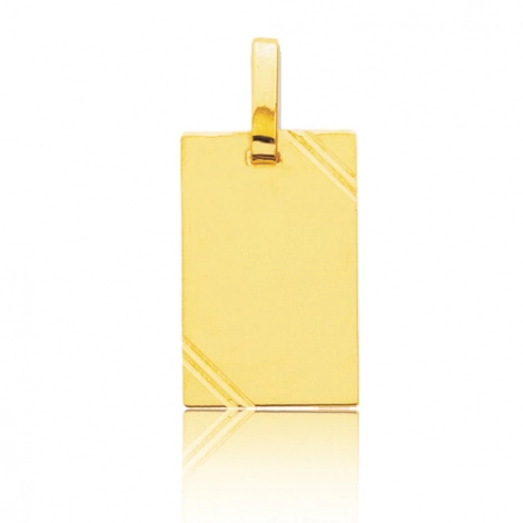 Pendentif or jaune avec ciselures