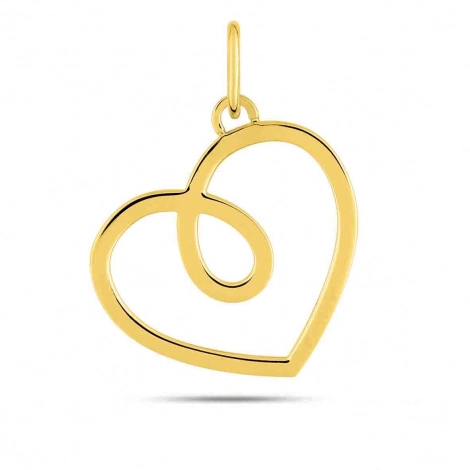 Pendentif or jaune cur ajour