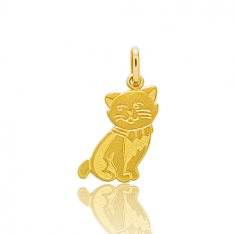 Pendentif or jaune chaton