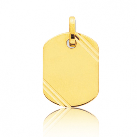 Pendentif or jaune cisel