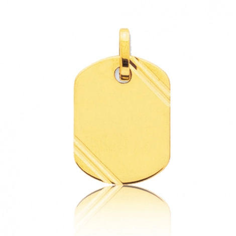 Pendentif or jaune cisel