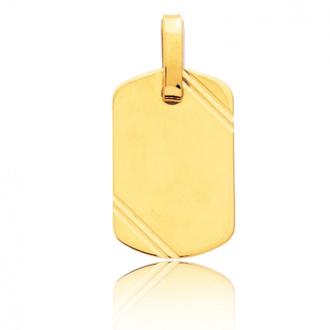 Pendentif or jaune cisel