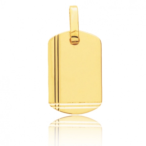 Pendentif or jaune cisel