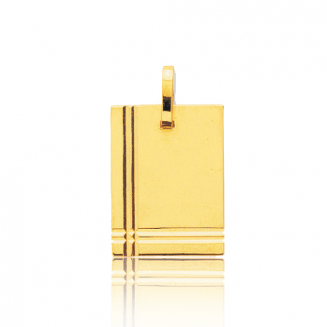 Pendentif or jaune cisel