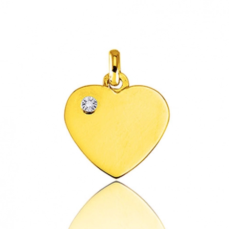 Pendentif or jaune Coeur 
