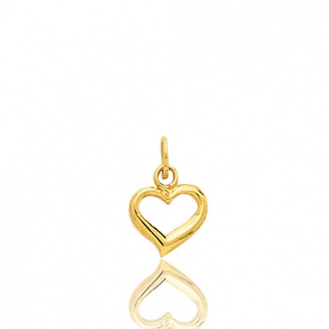 Pendentif or jaune coeur