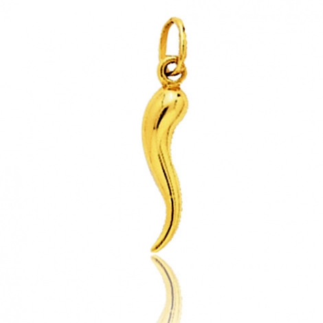 Pendentif or jaune corne italienne