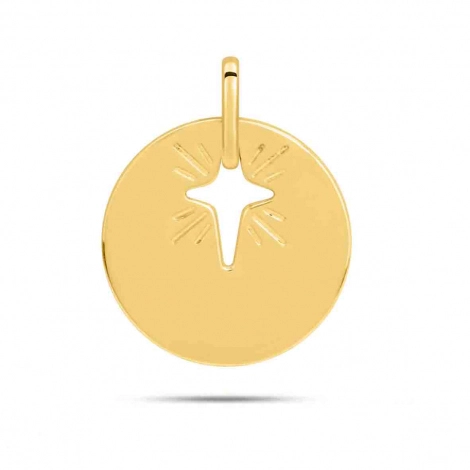 Pendentif or jaune Croix