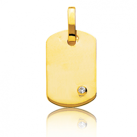 Pendentif or jaune et diamant