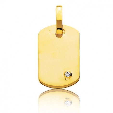 Pendentif or jaune et diamant
