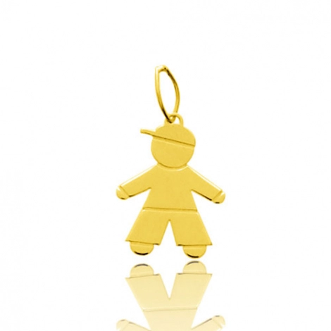 Pendentif or jaune garon