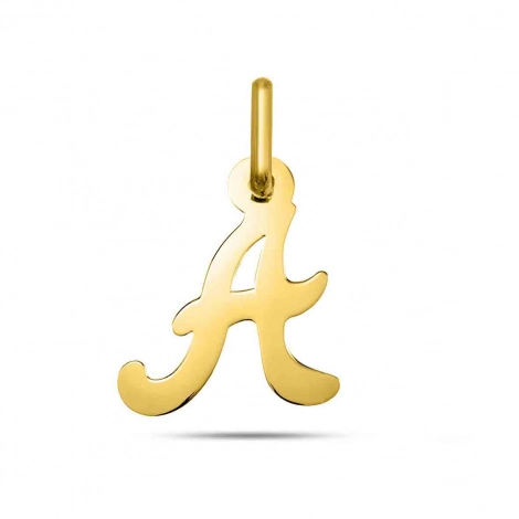 Pendentif or Jaune Initiale A