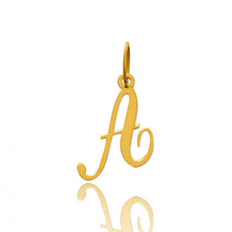 Pendentif or jaune Initiale A
