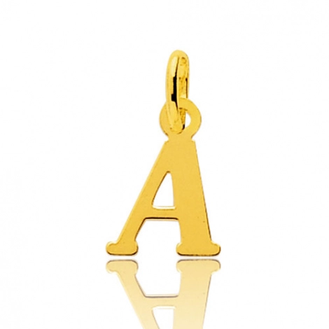 Pendentif or Jaune Initiale A
