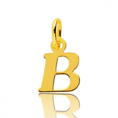 Pendentif or Jaune Initiale B
