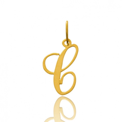 Pendentif or jaune Initiale C