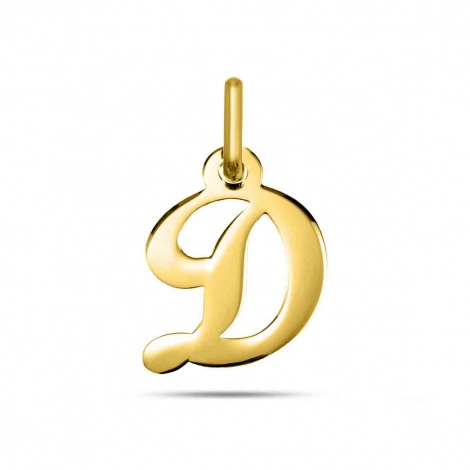 Pendentif or Jaune Initiale D