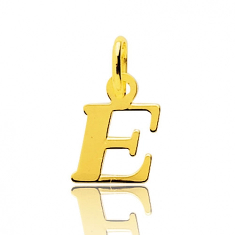 Pendentif or Jaune Initiale E