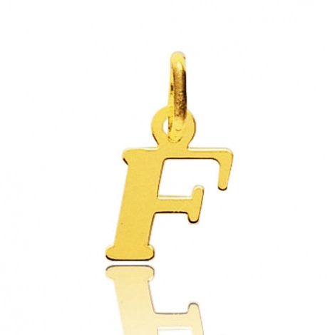 Pendentif or Jaune Initiale F