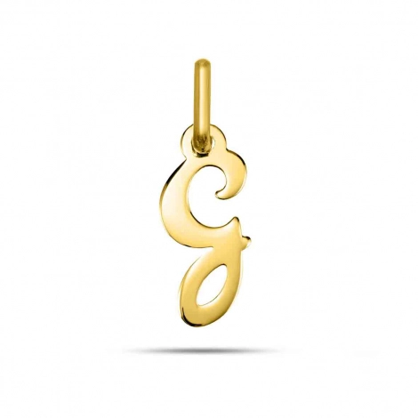 Pendentif or Jaune Initiale G