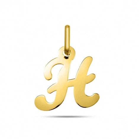 Pendentif or Jaune Initiale H