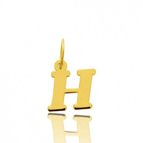 Pendentif or Jaune Initiale H