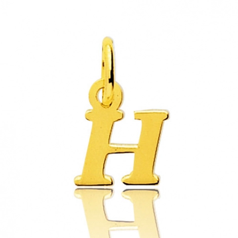 Pendentif or Jaune Initiale H