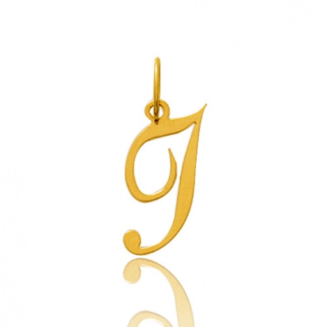 Pendentif or jaune Initiale I