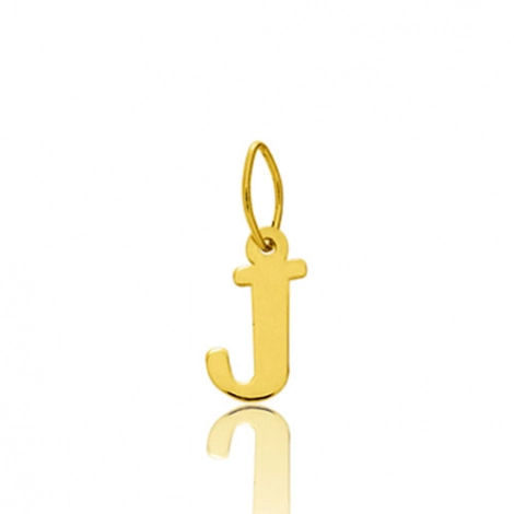 Pendentif or Jaune Initiale J