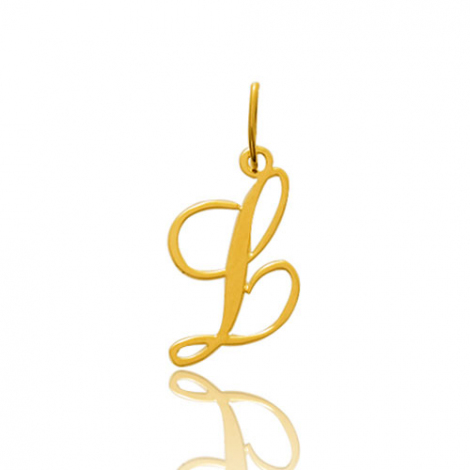Pendentif or Jaune Initiale L