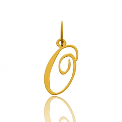 Pendentif or Jaune Initiale O