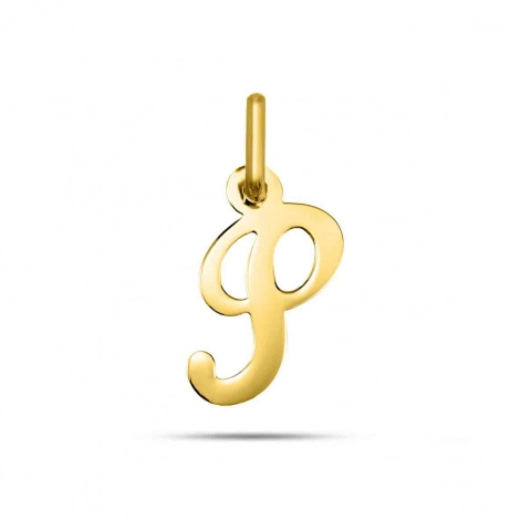 Pendentif or Jaune Initiale P