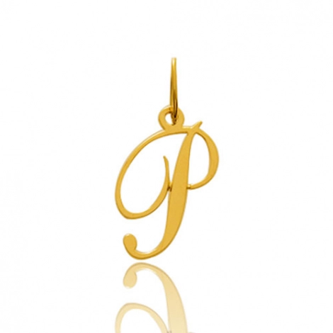 Pendentif or Jaune Initiale P