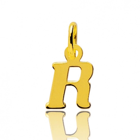 Pendentif or Jaune Initiale R