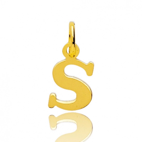 Pendentif or Jaune Initiale S