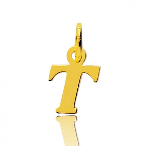 Pendentif or Jaune Initiale T
