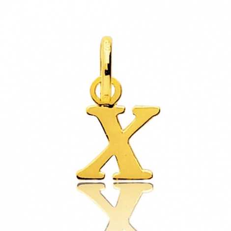 Pendentif or Jaune Initiale X