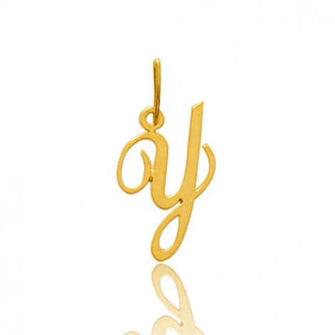 Pendentif or Jaune Initiale Y