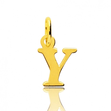 Pendentif or Jaune Initiale Y