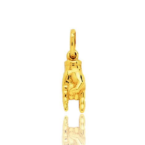 Pendentif or jaune main italienne